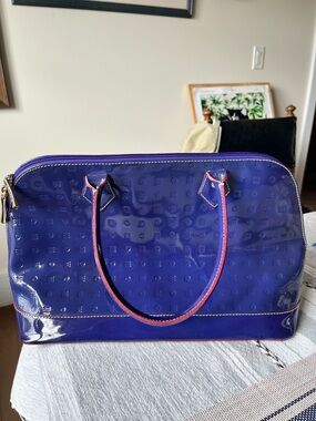 Arcadia blue patent leather bag